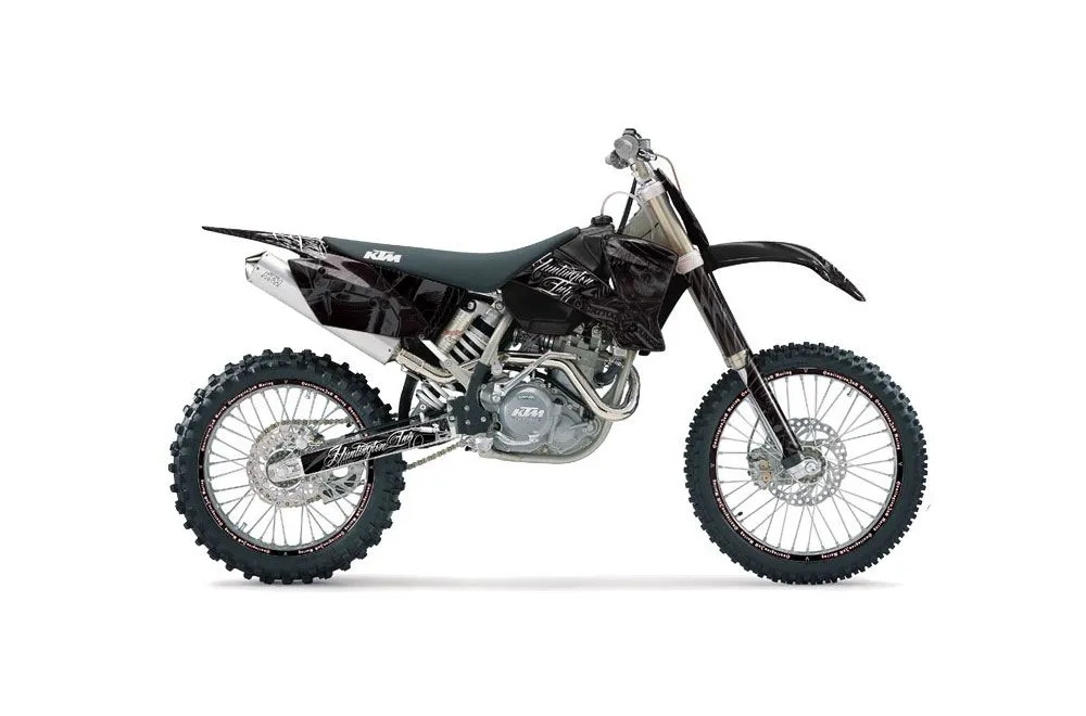 KTM C1 EXC Dirt Bike Graphic Kit - 2003-2004 Skulls and Hammers Black