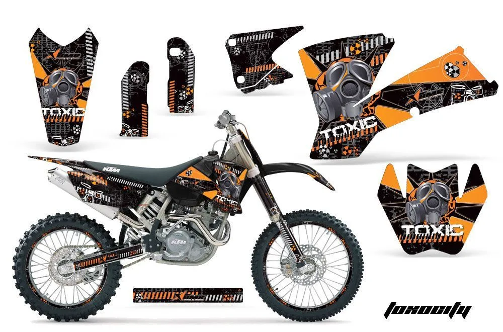 KTM C1 SX Dirt Bike Graphic Kit - 2001-2004 Toxicity Orange