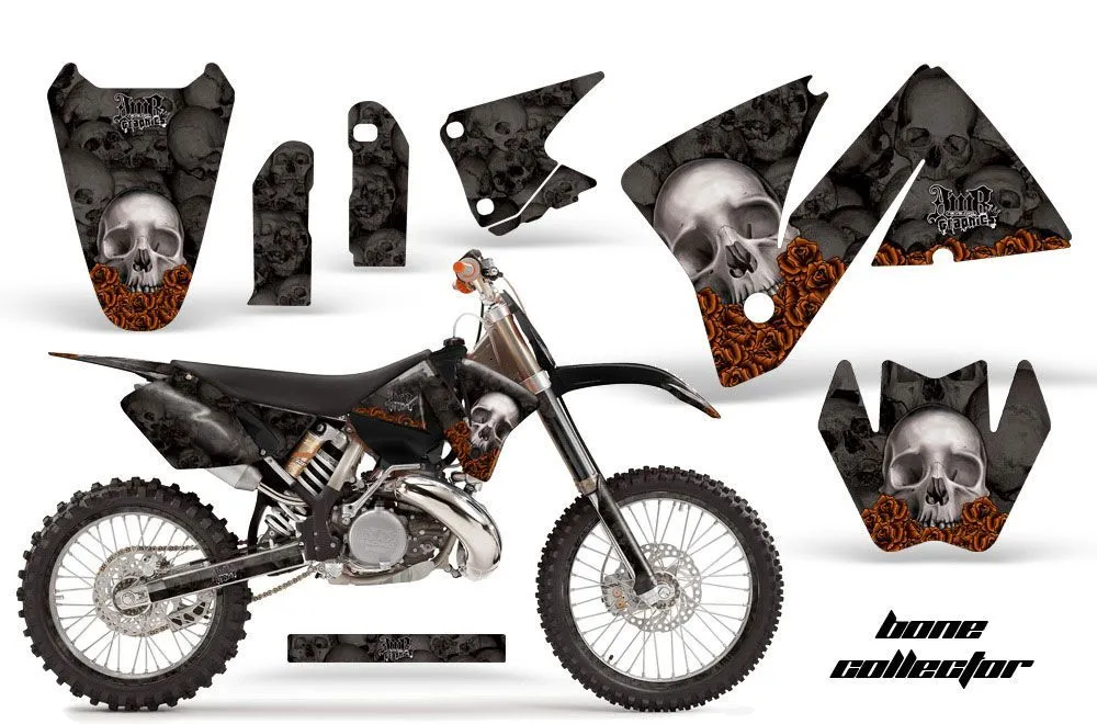KTM C3 EXC Dirt Bike Graphic Kit - 2001-2002 Bone Collector Black