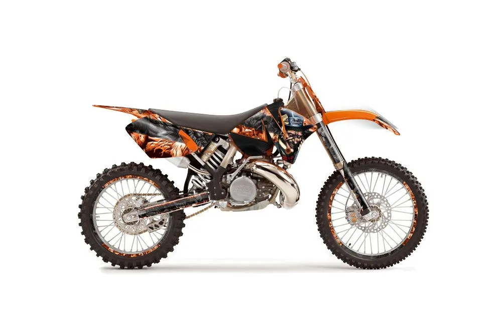 KTM C3 EXC Dirt Bike Graphic Kit - 2001-2002 Mad Hatter Orange