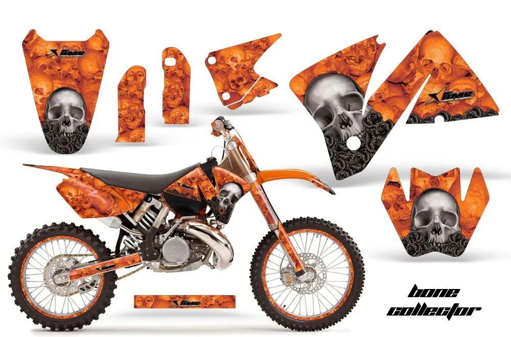 KTM C3 MXC Dirt Bike Graphic Kit - 2001-2002 Bone Collector Orange
