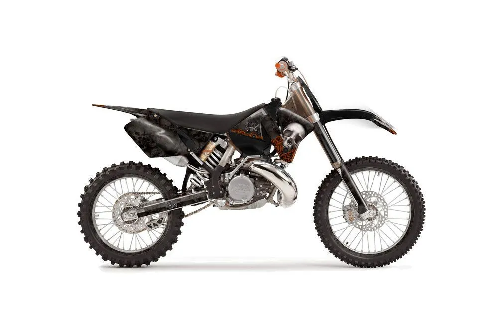 KTM C3 SX / SXS Dirt Bike Graphic Kit - 2001-2002 Bone Collector Black