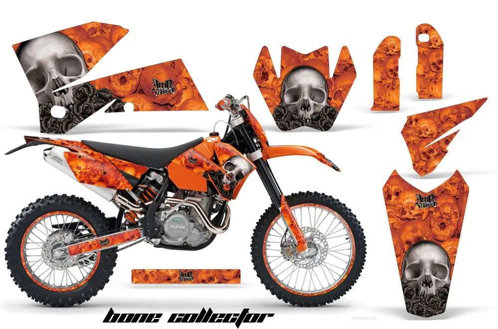 KTM C4 SX Dirt Bike Graphic Kit - 2005-2006 Bone Collector Orange