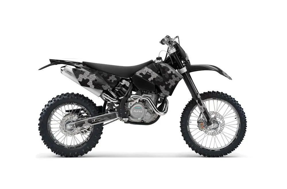 KTM C4 SX Dirt Bike Graphic Kit - 2005-2006 Camoplate Black
