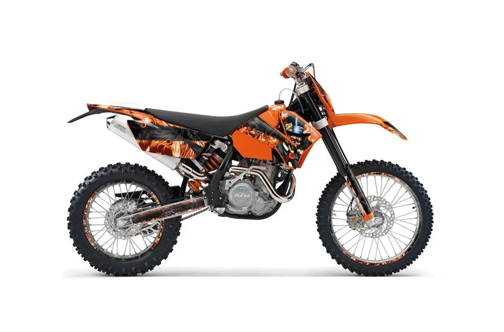 KTM C4 SX Dirt Bike Graphic Kit - 2005-2006 Mad Hatter Orange