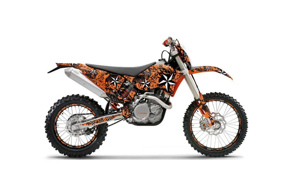 KTM C5 SX / SX-F 125 / 525 Dirt Bike Graphic Kit - 2007-2010 North Star Orange