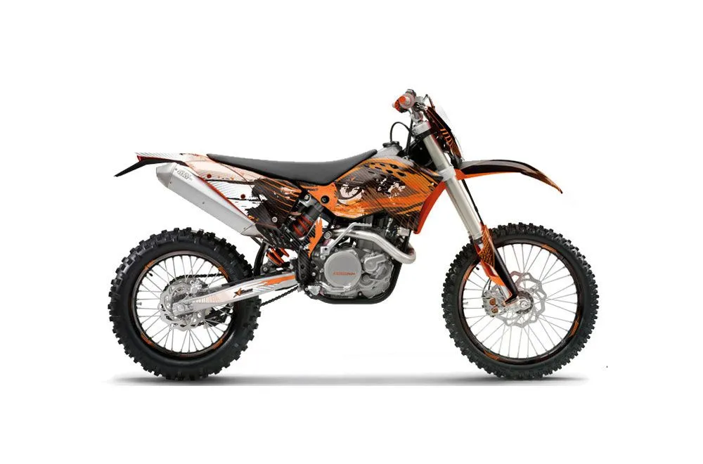 KTM C5 XC 125 / 525 Dirt Bike Graphic Kit - 2008-2010 Carbon X Orange