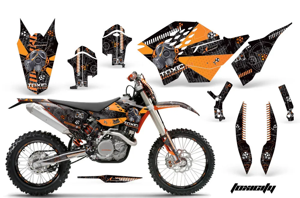 KTM C5 XC 125 / 525 Dirt Bike Graphic Kit - 2008-2010 Toxicity Orange