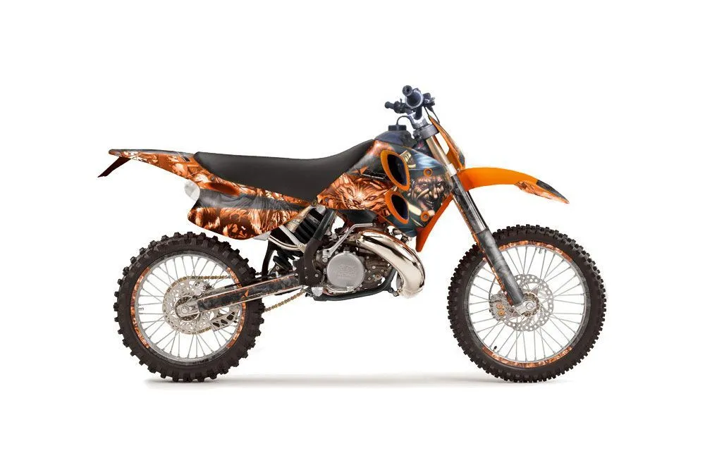 KTM C6 EXC 2 Stroke Dirt Bike Graphic Kit - 1993-1997 Mad Hatter Orange