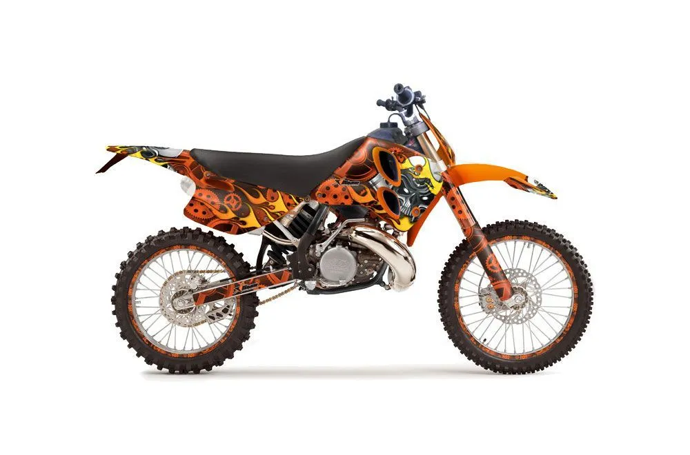 KTM C6 SX 2 Stroke Dirt Bike Graphic Kit - 1993-1997 Motorhead Orange