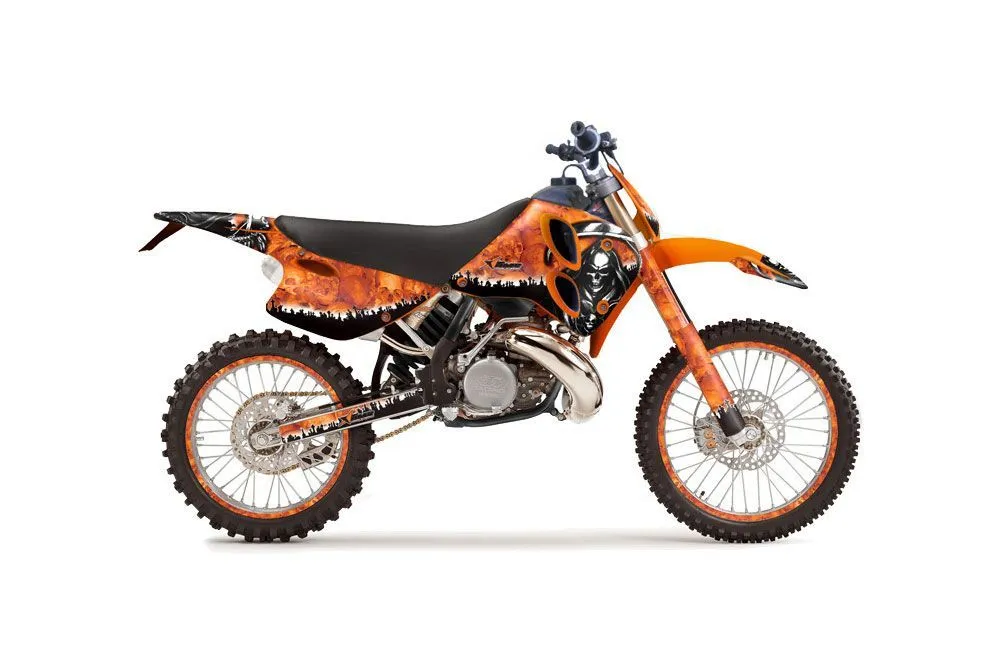 KTM C6 SX 2 Stroke Dirt Bike Graphic Kit - 1993-1997 Reaper Orange