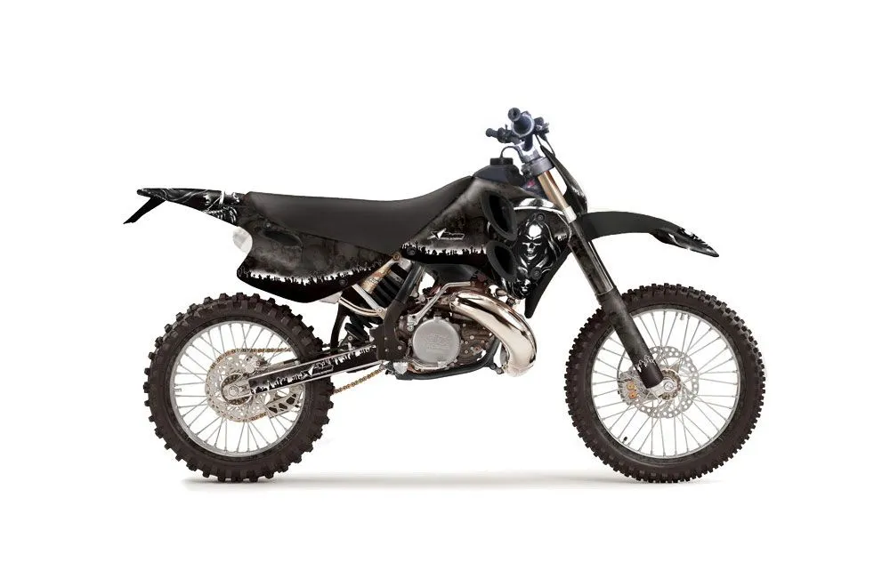 KTM C6 XC 2 Stroke Dirt Bike Graphic Kit - 1993-1997 Reaper Black