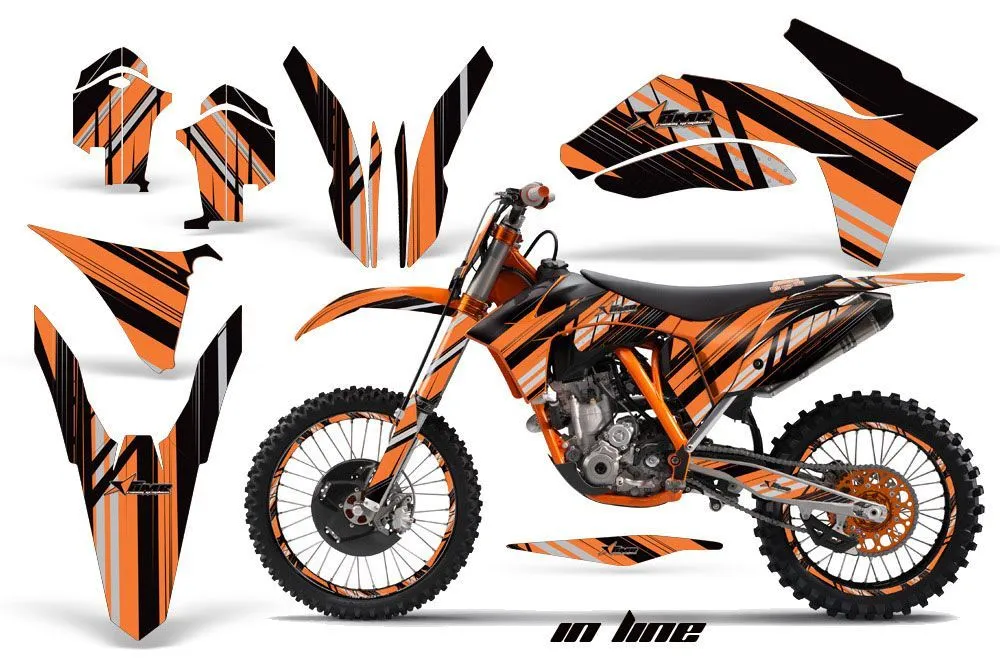 KTM C7 SX / SX-F Dirt Bike Graphic Kit - 2011-2012 In Line Orange