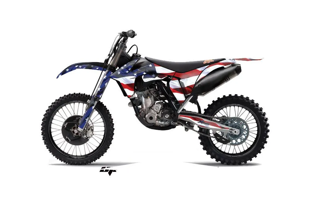 KTM C7 SX / SX-F Dirt Bike Graphic Kit - 2011-2012 Stars and Stripes Red White & Blue