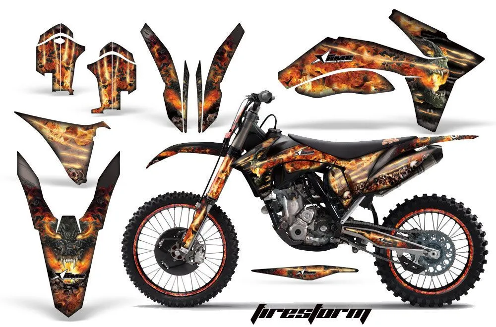 KTM C7 XC Dirt Bike Graphic Kit - 2012-2013 Firestorm Black