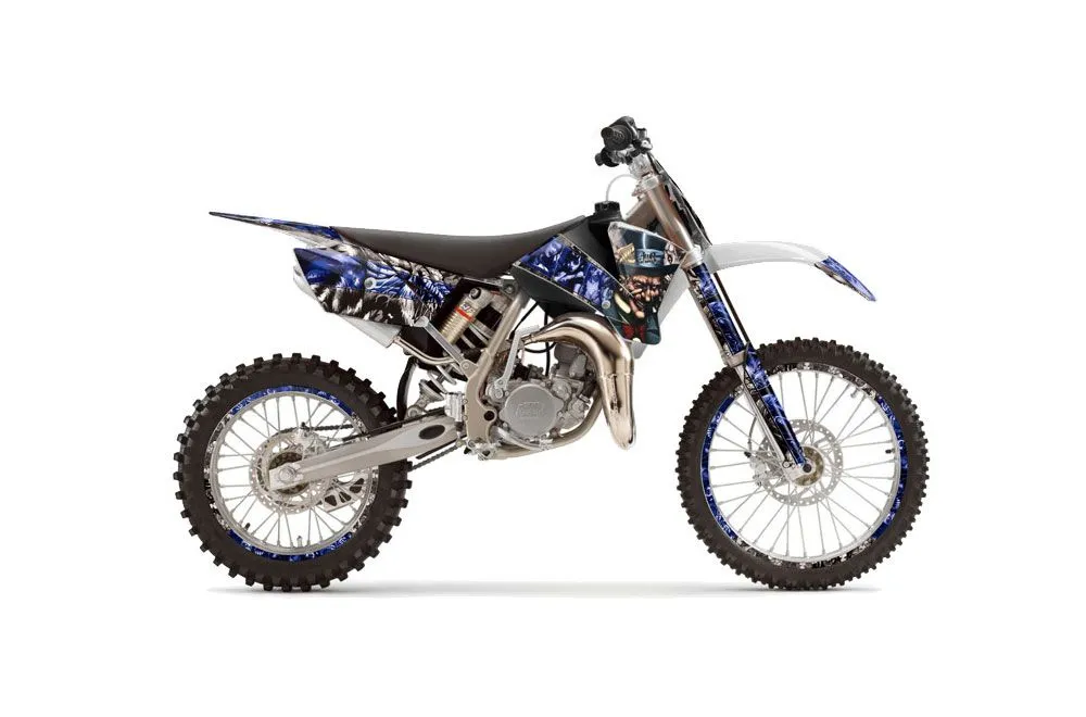 KTM SX 105 Dirt Bike Graphic Kit - 2004-2005 Mad Hatter Silver