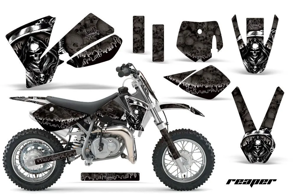 KTM SX 50 Adventure Jr / Sr Dirt Bike Graphic Kit - 2002-2008 Reaper Black