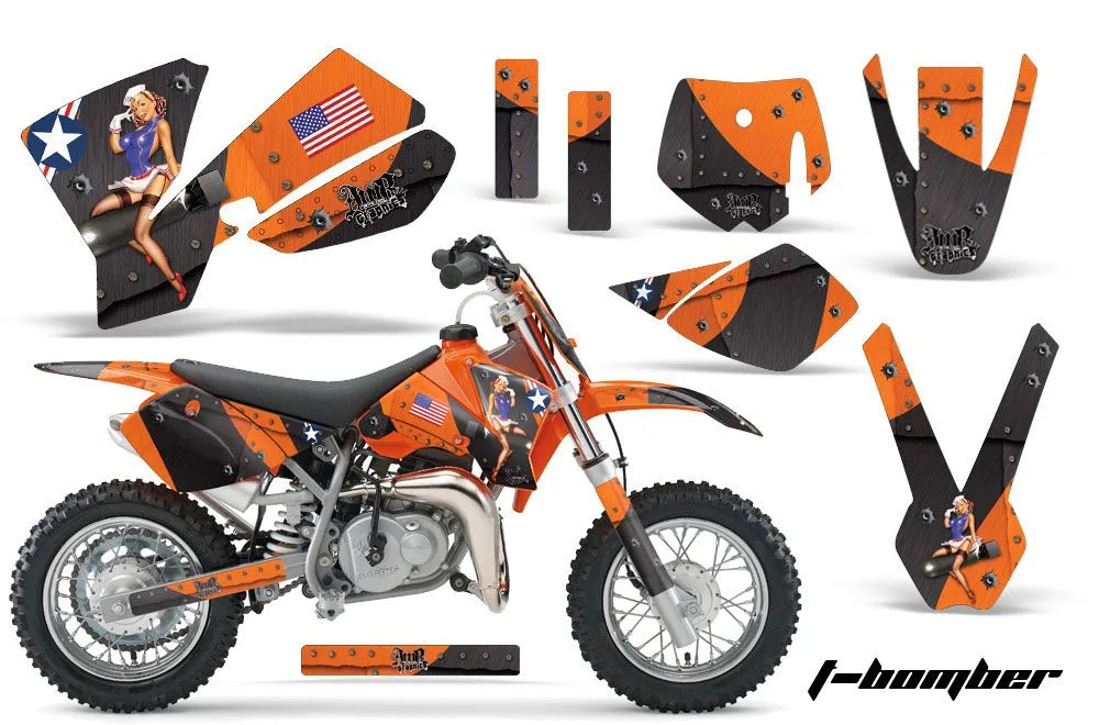 KTM SX 50 Adventure Jr / Sr Dirt Bike Graphic Kit - 2002-2008 T Bomber Orange