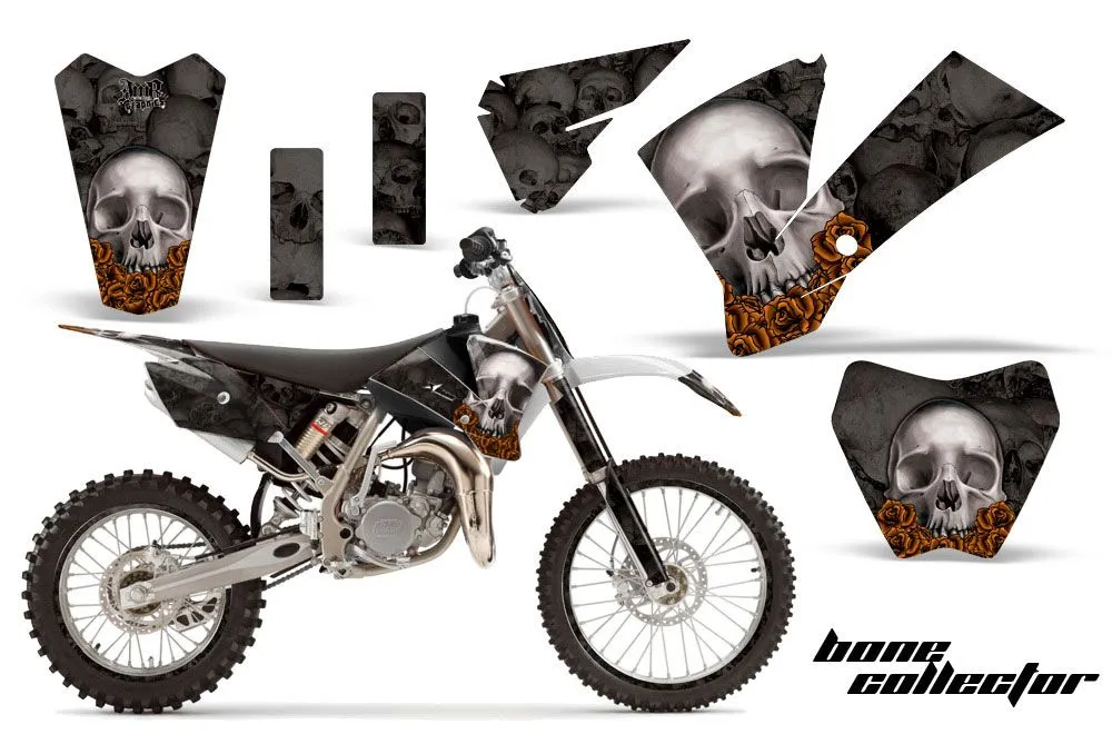 KTM SX 85 Dirt Bike Graphic Kit - 2004-2005 Bone Collector Black