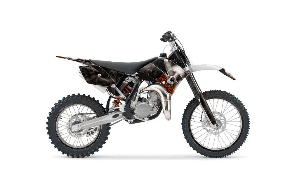 KTM SX 85 Dirt Bike Graphic Kit - 2006-2012 Bone Collector Black