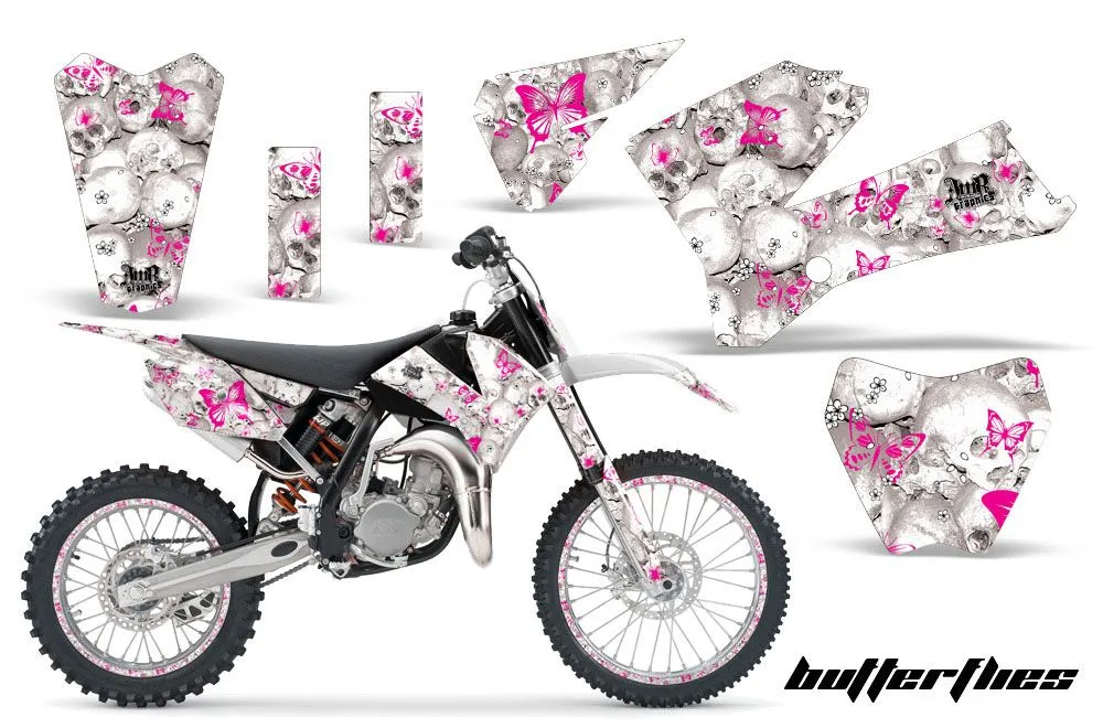KTM SX 85 Dirt Bike Graphic Kit - 2006-2012 Butterfly White
