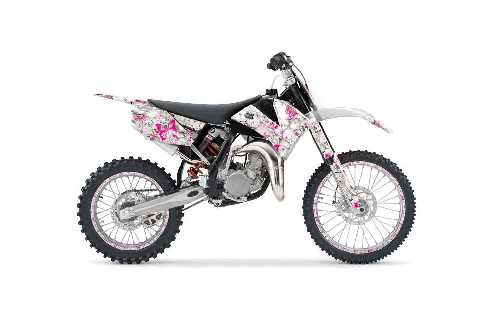 KTM SX 85 Dirt Bike Graphic Kit - 2006-2012 Butterfly White