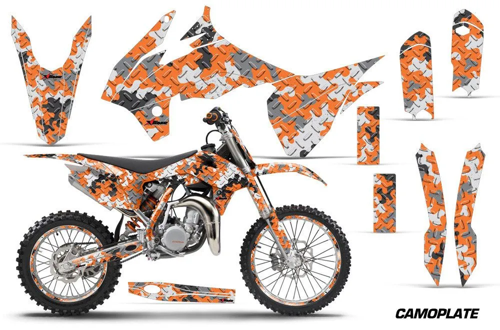 KTM SX 85 Dirt Bike Graphic Kit - 2013-2017 Camoplate Orange