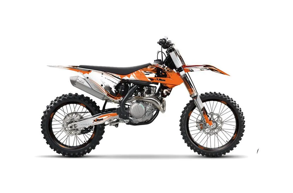 KTM SX-F / XC-F 250 / 350 / 450 Dirt Bike Graphic Kit - 2016-2018 Carbon X Orange