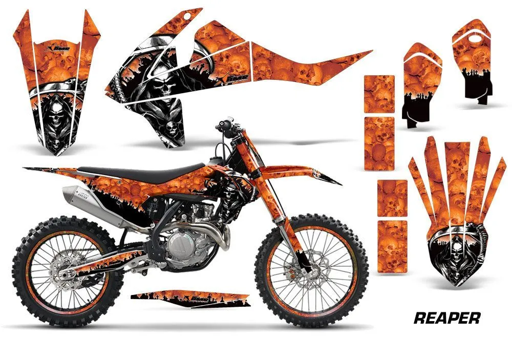 KTM SX-F / XC-F 250 / 350 / 450 Dirt Bike Graphic Kit - 2016-2018 Reaper Orange