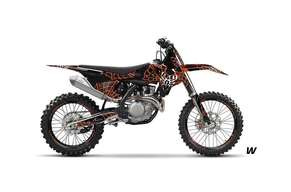 KTM SX-F / XC-F 250 / 350 / 450 Dirt Bike Graphic Kit - 2016-2018 Widow Maker Orange