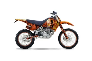 KTM C0 SX 4 Stroke Dirt Bike Graphic Kit - 1993-1997 Motorhead Mandy Orange