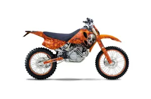 KTM C0 SX / EXC 4 Stroke Dirt Bike Graphic Kit - 1993-1997 Bone Collector Orange