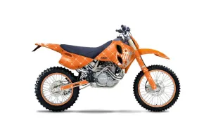 KTM C0 SX / EXC 4 Stroke Dirt Bike Graphic Kit - 1993-1997 Silver Star - Reloaded Orange