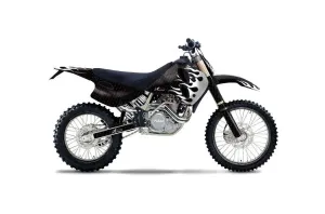 KTM C0 SX / MXC 4 Stroke Dirt Bike Graphic Kit - 1993-1997 Diamond Flames Black