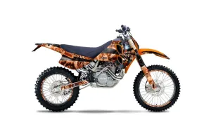 KTM C0 SX / MXC 4 Stroke Dirt Bike Graphic Kit - 1993-1997 Mad Hatter Orange