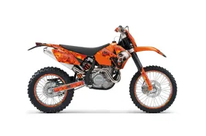 KTM C4 EXC Dirt Bike Graphic Kit - 2005-2007 Bone Collector Orange