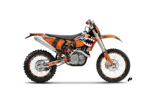 KTM C5 WCFW 250 Dirt Bike Graphic Kit - 2011 P40 Warhawk Orange