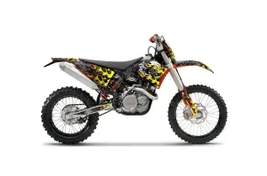 KTM C5 XC 125 / 525 Dirt Bike Graphic Kit - 2008-2010 Motorhead Black