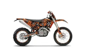 KTM C5 XC 125 / 525 Dirt Bike Graphic Kit - 2008-2010 North Star Orange