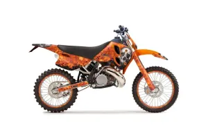 KTM C6 EXC 2 Stroke Dirt Bike Graphic Kit - 1993-1997 Bone Collector Orange