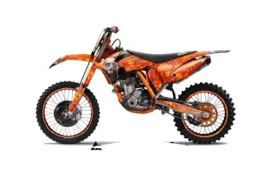 KTM C7 XC Dirt Bike Graphic Kit - 2012-2013 Bone Collector Orange