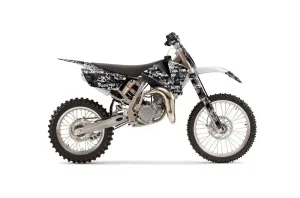 KTM SX 105 Dirt Bike Graphic Kit - 2004-2005 Silver Star - Silverhaze White