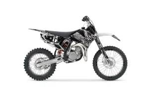 KTM SX 85 Dirt Bike Graphic Kit - 2006-2012 Skulls and Hammers White