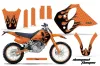 KTM C0 SX / MXC 4 Stroke Dirt Bike Graphic Kit - 1993-1997 Diamond Flames Orange