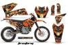 KTM C4 EXC Dirt Bike Graphic Kit - 2005-2007 Firestorm Orange