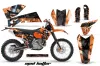 KTM C4 EXC Dirt Bike Graphic Kit - 2005-2007 Mad Hatter Orange