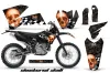 KTM C4 SX Dirt Bike Graphic Kit - 2005-2006 Checkered Skull Black