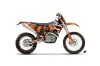 KTM C5 SX / SX-F 125 / 525 Dirt Bike Graphic Kit - 2007-2010 P40 Warhawk Orange