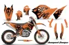 KTM C5 WCFW 250 Dirt Bike Graphic Kit - 2011 Diamond Flames Orange