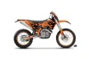 KTM C5 WCFW 250 Dirt Bike Graphic Kit - 2011 Diamond Flames Orange